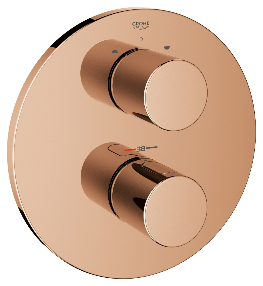 Grohtherm 3000 Cosmopolitan Термостат для ванны, комплект верхней монтажной части для 35 500, цвет: теплый закат, глянец — фото 1