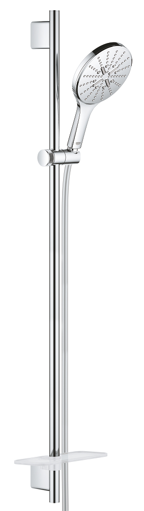 RainShower SmartActive 150 Душевой гарнитур: круглый ручной душ, 3 режима струи, душевая штанга 900 мм, полочка — фото 1