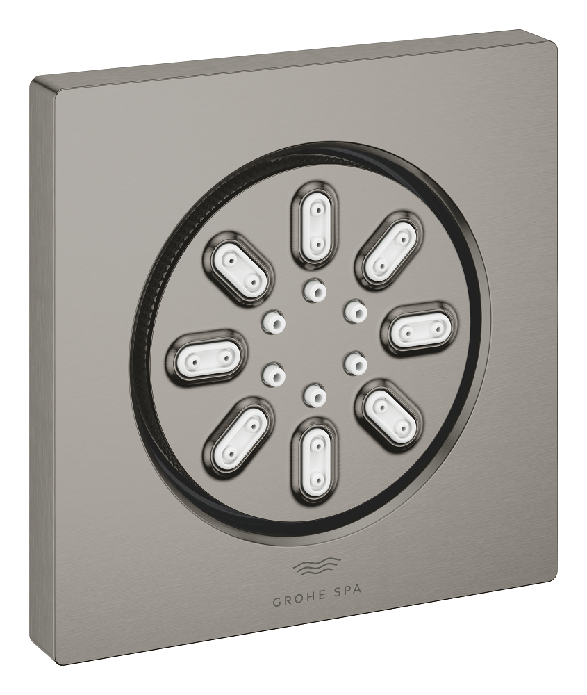 RSH SmartActive 75 Боковой душ, квадратный, 2 режима струи, EcoJoy 3.3 л/мин, цвет: темный графит, матовый — фото 1