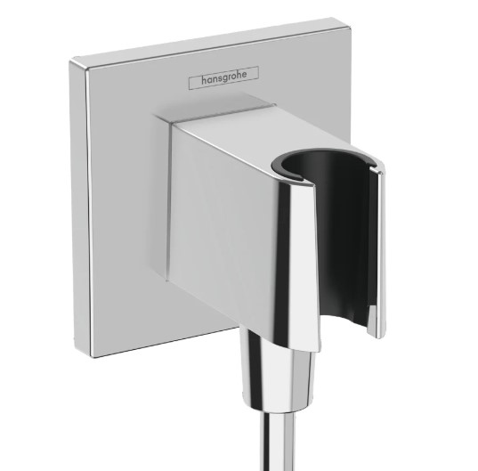 Подключение для душевого шланга с держателем для душа, хром Hansgrohe Fixfit Porter E 26889000 — фото 1