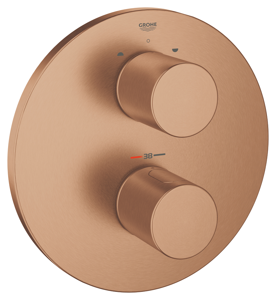 Grohtherm 3000 Cosmopolitan Термостат для ванны, комплект верхней монтажной части для 35 500, цвет: теплый закат, матовый — фото 1