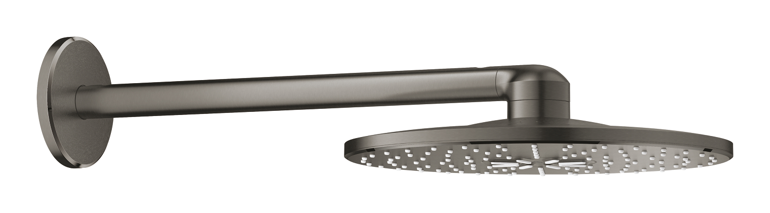 Rainshower 310 SmartActive Набор: верхний душ Ø310, круглый, 2 режима струи + душевой кронштейн 400 мм, цвет: темный графит, матовый — фото 1