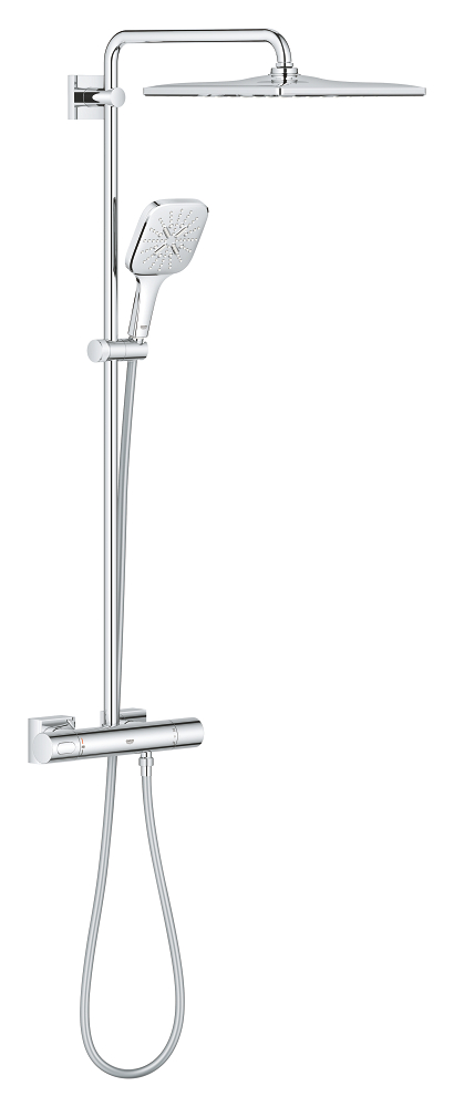 Rainshower SmartActive 310 Душевая система Mono Cube (квадратный, 1 режим струи) с термостатом, 9.5 л/мин, хром — фото 1