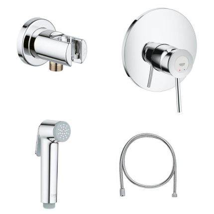Гигиенический набор Grohe BauClassic хром 124434