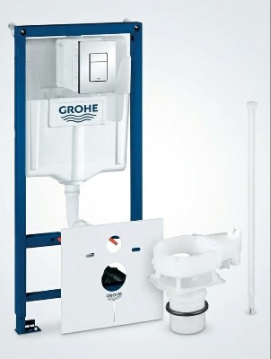 Комплект GROHE Rapid SL набор (инсталляция для подвесного унитаза, панель смыва Skate Cosmo, ограничитель потока воды, звукоизоляционный комплект) — фото 1