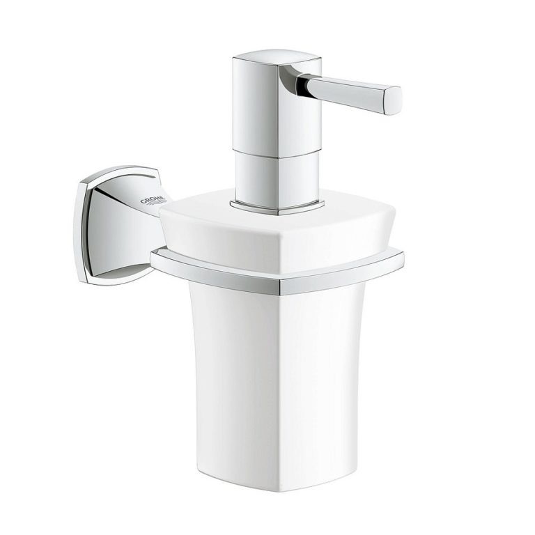 40627000 Дозатор жидкого мыла GROHE Grandera керамический, с держателем, хром