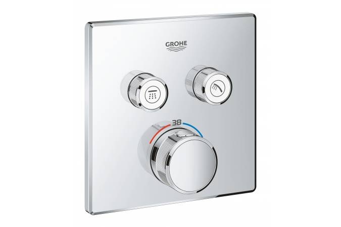 29124000 *Внешняя часть смесителя GROHE Grohtherm SmartControl на 2 выхода, хром