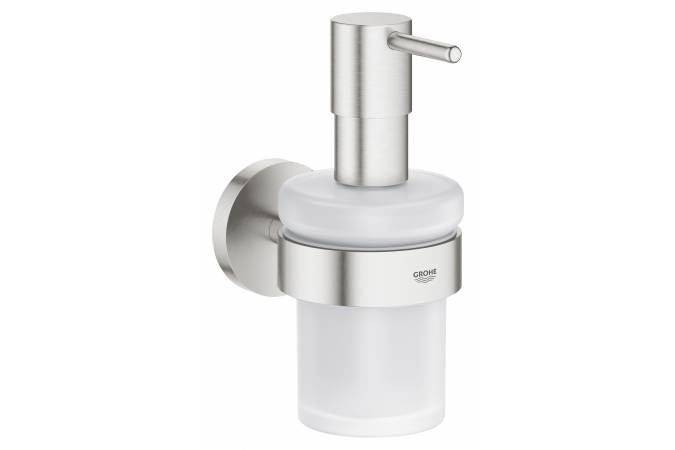 40448DC1 *Дозатор жидкого мыла GROHE Essentials с держателем, суперсталь