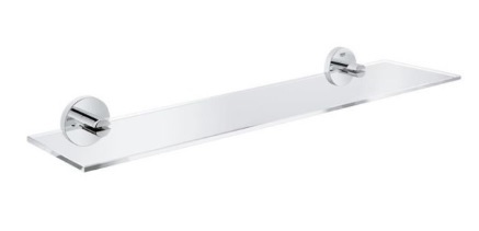 40799DC1 Полочка стеклянная GROHE Essentials, 530 мм, суперсталь