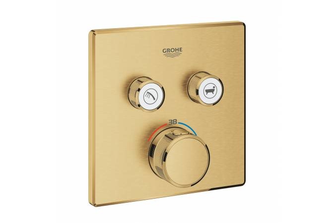 29124GN0 *Внешняя часть смесителя GROHE Grohtherm SmartControl на 2 выхода, холодный рассвет матовый