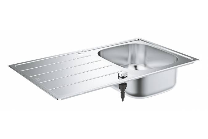 31552SD1 Мойка GROHE K200 45-S 86/50 1.0 с корзинчатым вентилем, нержавеющая сталь