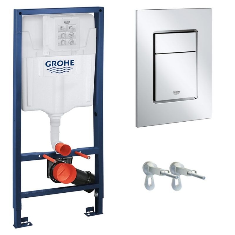 39501000 *Система инсталляции для подвесного унитаза GROHE Rapid SL, с панелью смыва, хром