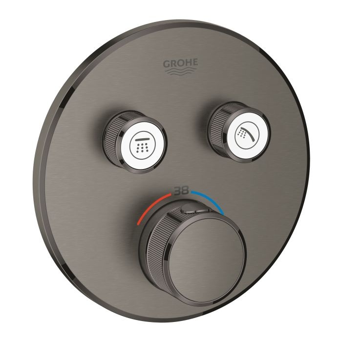 29119AL0 *Внешняя часть смесителя GROHE Grohtherm SmartControl на 2 выхода, темный графит матовый
