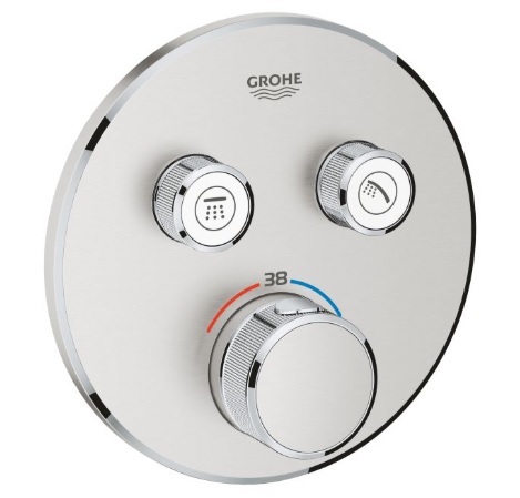 29119DC0 *Внешняя часть смесителя GROHE Grohtherm SmartControl на 2 выхода. суперсталь
