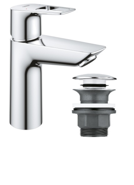 23886001 *Смеситель для раковины GROHE BauLoop с нажимным донным клапаном, M-Size, хром