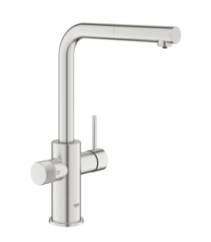 30590DC0 *Смеситель для мойки GROHE Blue Pure Minta с выдвижным изливом, суперсталь