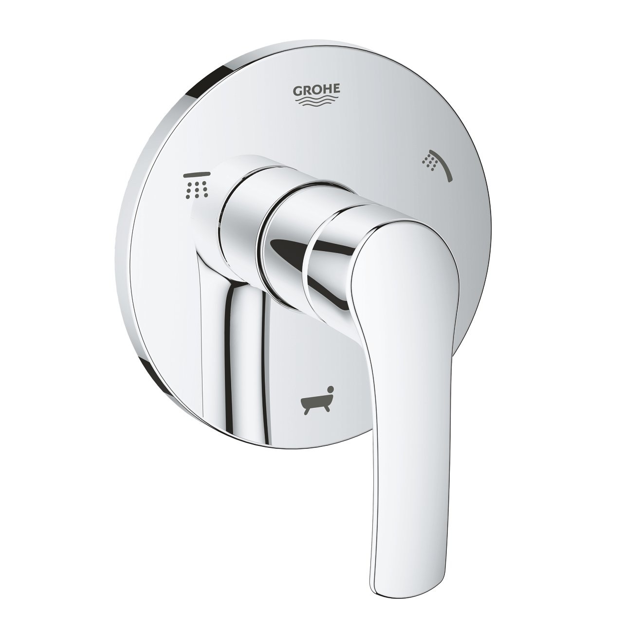 19972002 Внешняя часть встраиваемого переключателя GROHE Eurosmart New на 3 положения, хром