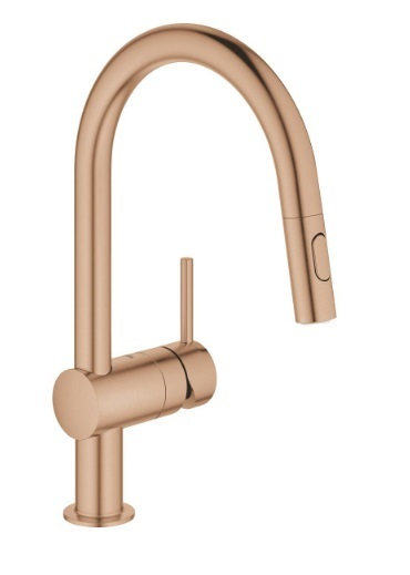32321DL2 *Смеситель для мойки GROHE Minta с выдвижным изливом, теплый закат матовый