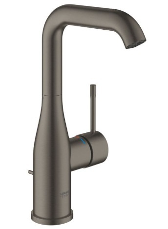 24174AL1 *Смеситель для раковины GROHE Essence с донным клапаном, L-Size, темный графит матовый
