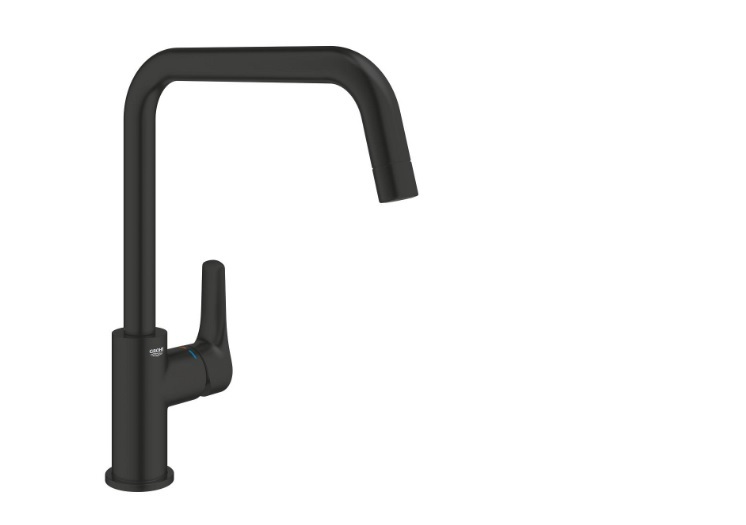 305672430 Смеситель для мойки GROHE Eurosmart 2021, U-образный излив, черный матовый