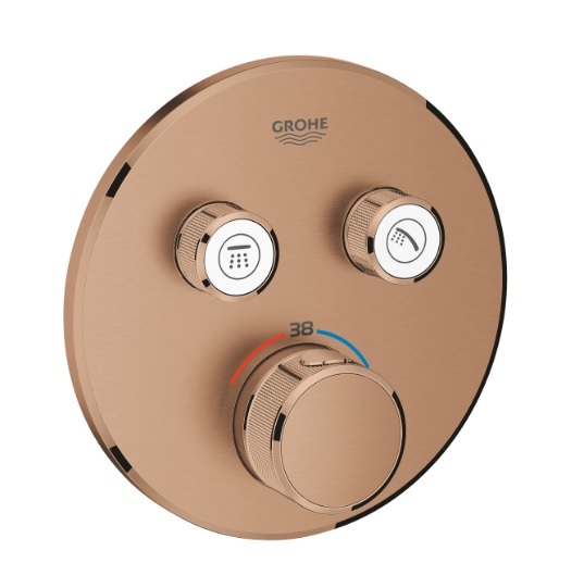 29119DL0 *Внешняя часть смесителя GROHE Grohtherm SmartControl на 2 выхода, теплый закат матовый