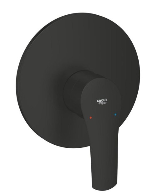 194512433 *Внешняя часть смесителя для душа скрытого монтажа GROHE Eurosmart, матовый чёрный