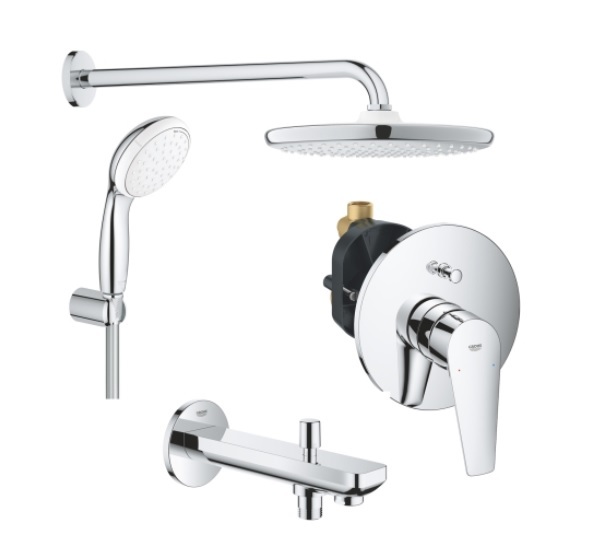 1000190 *Набор для комплектации душа GROHE BauEdge 250, хром
