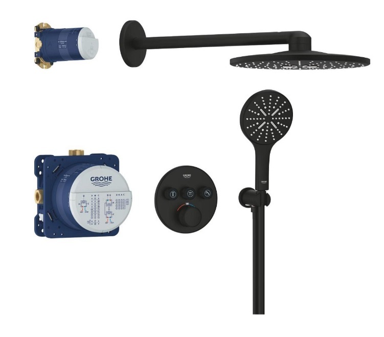 34863KF0 *Набор для комплектации душа GROHE Grohtherm SmartControl 310, фантомный чёрный