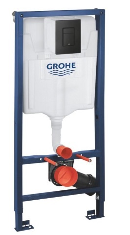 39939000 *Система инсталляции GROHE Rapid SL 3-в-1 в сборе, для подвесного унитаза, фантомный черный