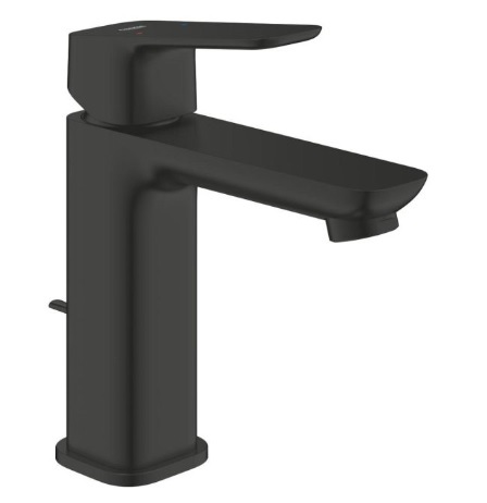 1017492430 Смеситель для раковины GROHE Cubeo с донным клапаном, M-Size, матовый черный