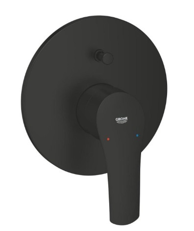 194502433 *Внешняя часть смесителя для ванны скрытого монтажа GROHE Eurosmart, матовый чёрный