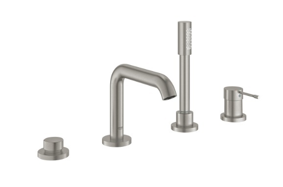 25251DC1 Смеситель для борт ванны GROHE Essence на 4 отверстия, суперсталь