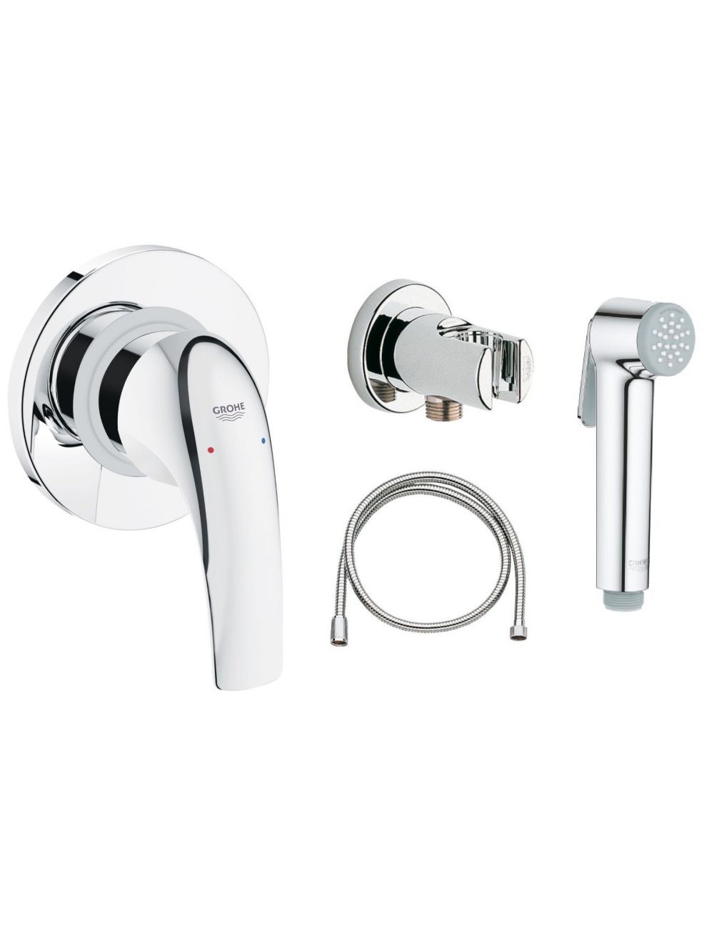 129185 *Набор с гигиеническим душем GROHE BauCurve, хром