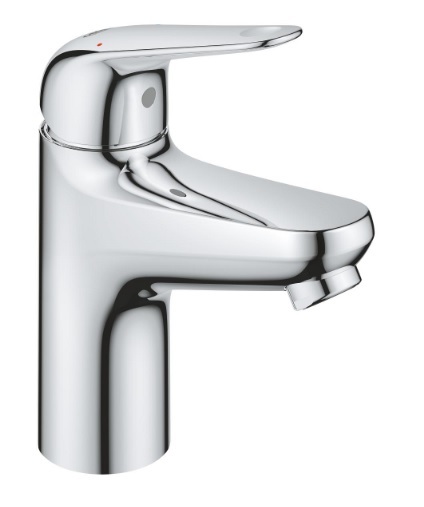 24256001 *Смеситель для раковины GROHE EuroEco c нажимным донным клапаном, S-size, хром