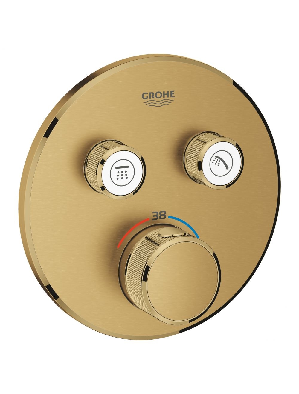 29119GN0 Внешняя часть смесителя GROHE Grohtherm SmartControl на 2 выхода, холодный рассвет матовый