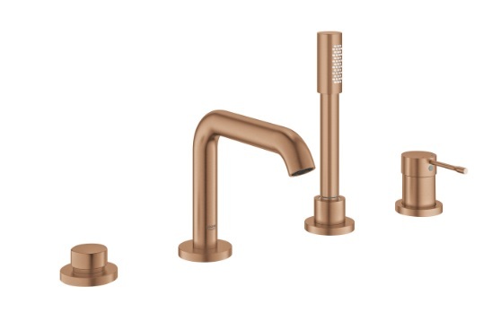 25251DL1 Смеситель для борт ванны GROHE Essence на 4 отверстия, теплый закат матовый