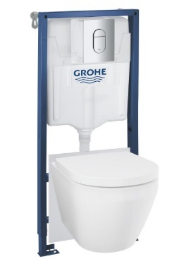 102514SH00 GROHE Solido SL,5-1,Инсталляция с подвесным унитазом Euro ceramic,панель Arena Cosmo