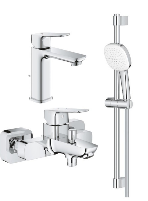 129361 *Комплект смесителей GROHE Cubeo для раковины, ванны, душ гарнитура, хром