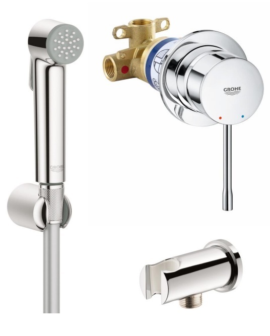 129600 *Набор с гигиеническим душем GROHE Essence, хром